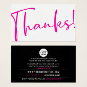 Merci ! Remise client moderne décontractée Inserti (Devant & derrière)