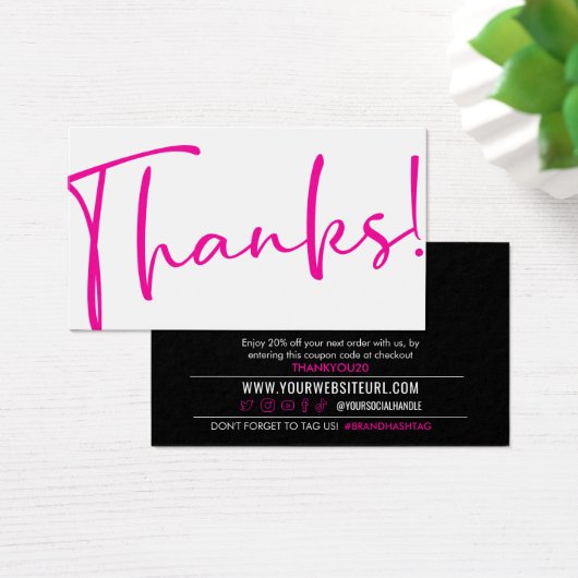 Merci ! Remise client moderne décontractée Inserti (Bureau)