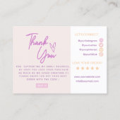 Merci rétro moderne Petit Carte de visite (Dos)