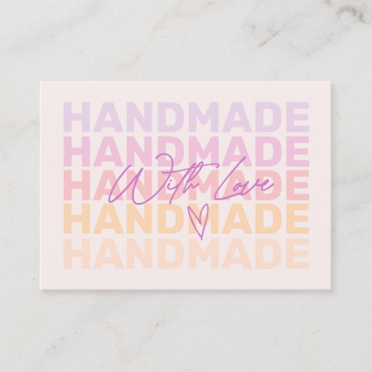 Merci rétro moderne Petit Carte de visite (Devant)