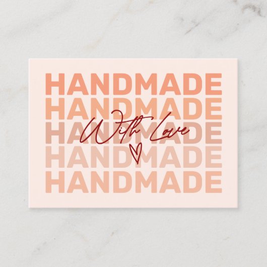 Merci rétro moderne Petit Carte de visite (Devant)