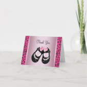 Merci rose de baby shower de léopard (Devant)