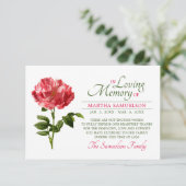 MERCI ROSE de cru rouge floral funèbre de (Debout devant)