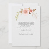 Merci rose de guirlande d'aquarelle de sympathie (Dos)