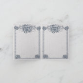 Merci rose de mariage de frontière de cru bleu (Intérieur)