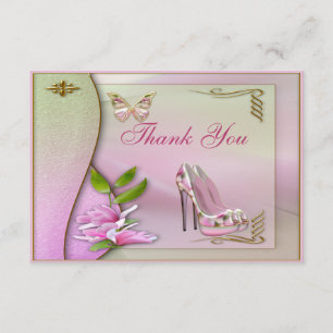 Merci rose de papillon de magnolia de chaussures