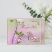 Merci rose de papillon de magnolia de chaussures (Debout devant)