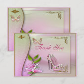 Merci rose de papillon de magnolia de chaussures (Devant / Derrière)