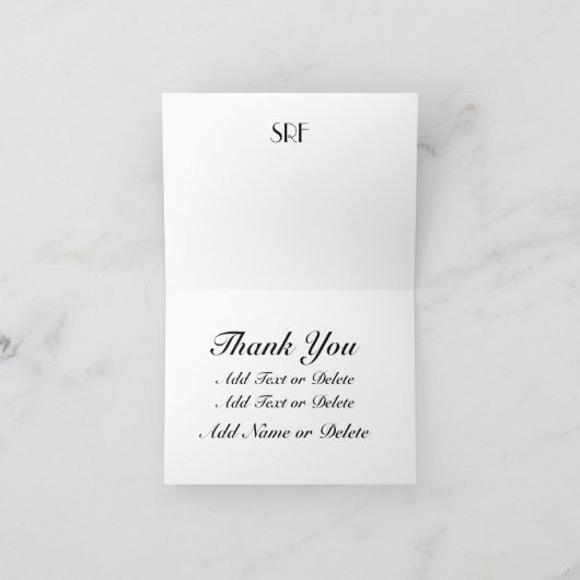 Merci rose de ruban ou note vide (Intérieur)