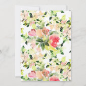 Merci rose du motif | de fleur d'aquarelle (Dos)