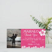 Merci rose Fleurs de plage Carte photo (Debout devant)