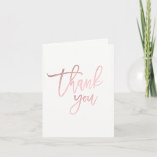 MERCI Rose Gold Rose Pailleté Moderne Chic Script