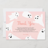 Merci rose Halloween fantômes baby shower (Devant)