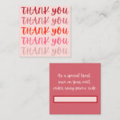 Merci rose Merci Merci Cartes (Devant / Derrière)