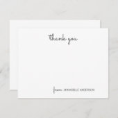 Merci rose mou simple Script Carte pour notes pers (Devant / Derrière)