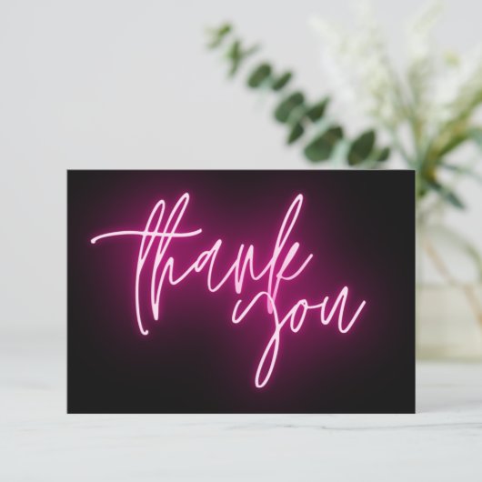 Merci rose néon tendance (Debout devant)