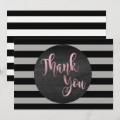 Merci Rose or Mariage noir rayé (Devant / Derrière)