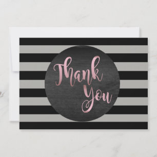 Merci Rose or Mariage noir rayé