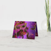 Merci rose pourpre de mascarade de masque de plume (Devant)