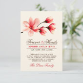 MERCI rose rouge de magnolia de fleur de sympathie (Debout devant)