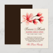 MERCI rose rouge de magnolia de fleur de sympathie (Devant / Derrière)