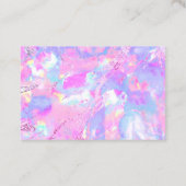 merci rose violet carte de visite opal (Dos)
