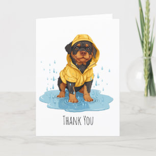 Merci Rottweiler Chien portant Raincoat