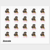 Merci Rottweiler Stickers de voeux de chien coquel (Feuille)