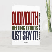 Merci rouge ! Carte de voeux de braillard (Dos)