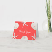 Merci rouge de corail de coquillages de thème de (Devant)