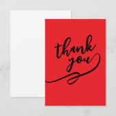 Merci Rouge Éclatant Classique Unique Simple (Devant / Derrière)