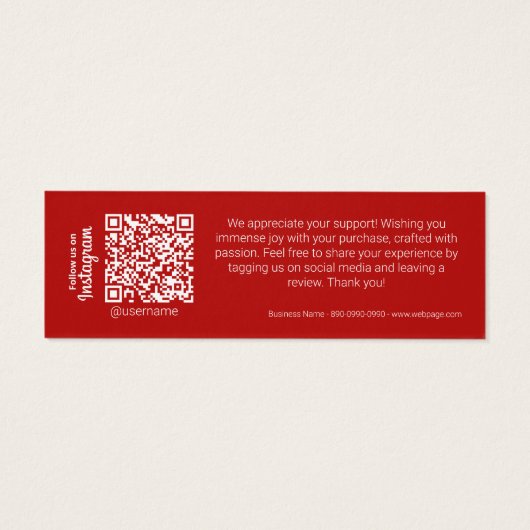 Merci Rouge Moderne Pour Votre Achat (Dos)