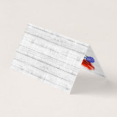 Merci Rouge Poppy & Cornflower Rustic Wood Card (Back)