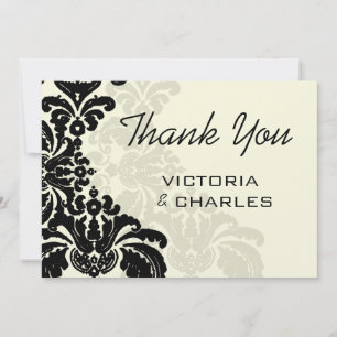Merci Royal Black Mariage damassé 5x7
