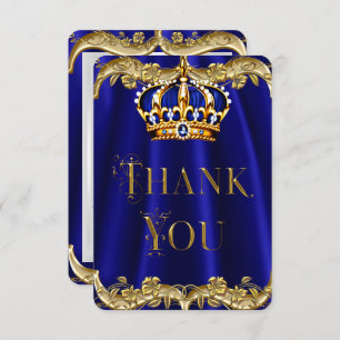 Merci Royal Blue Navy Mariage Gold Crown