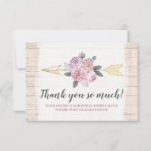 Merci Russe Bohème Flore Flèches Flexibles Carte B (Devant)