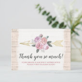 Merci Russe Bohème Flore Flèches Flexibles Carte B (Debout devant)