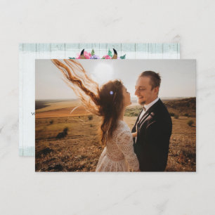 Merci Russe Floral Vache Crâne Boho Carte photo