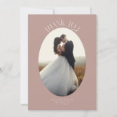 Merci russe Oval Dusty Rose Mariage Photo (Devant)