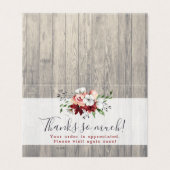 Merci Rustic Wood Southern Country Carte de coton (Outside Unfolded)