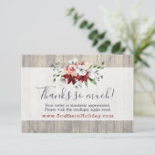 Merci Rustic Wood Southern Country Carte de coton (Debout devant)