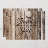 Merci Rustique à planches de bois (Devant / Derrière)