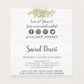 Merci Rustique Aquarelle Succulente Carte Désert (Inside Unfolded)