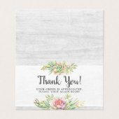 Merci Rustique Aquarelle Succulente Carte Désert (Outside Unfolded)