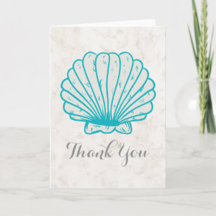 Merci rustique de mariage de coquillage de