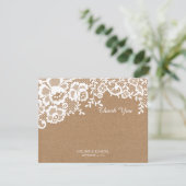 Merci rustique de mariage de dentelle de pays (Debout devant)