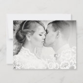 Merci rustique de mariage de dentelle de pays (Dos)