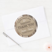 Merci rustique Mariage Étiquette (Enveloppe)