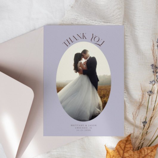 Merci rustique Oval Frame Lilac Mariage Photo