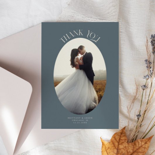 Merci rustique Ovale Frame Ardoise Mariage Photo